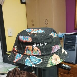 Joisiv Butterfly Bucket Hat - Black and Multicolor